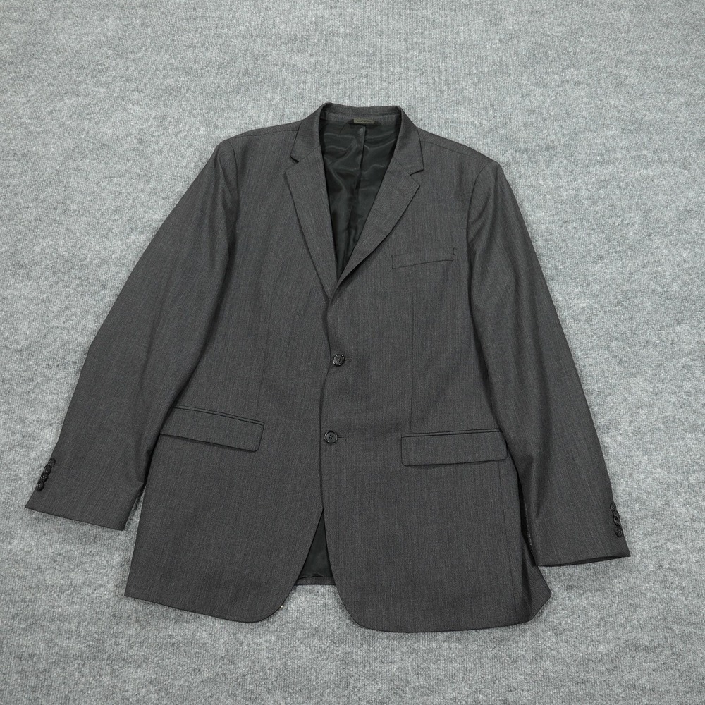 Banana Republic Suit Jacket Mens 46 Long Slim Gray Wool Blazer Single-Breasted